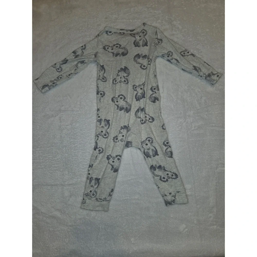 Sleeper/Blanket SET Carter's 9M Gray/Blue  Animal Print Zip 017